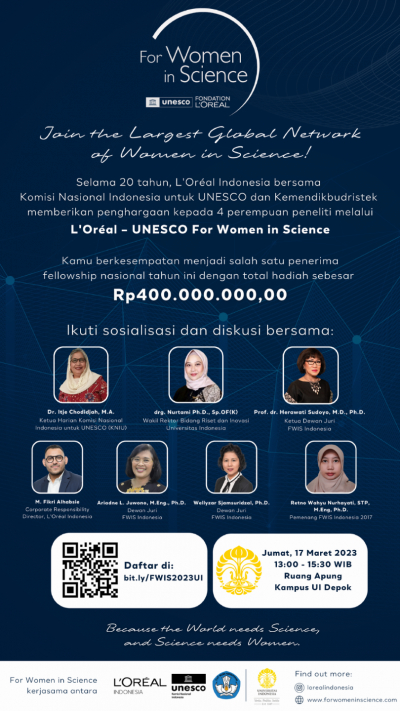 Sosialisasi Program For Women In Science (FWIS) Tahun 2023