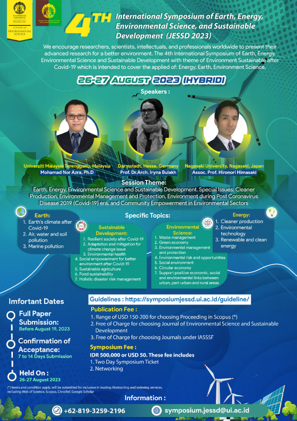 Informasi Call for Article Submission – 4th JESSD Symposium 2023